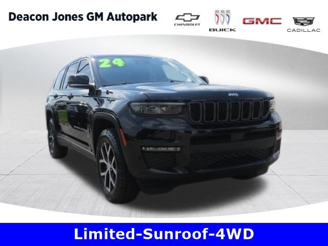 2024 Jeep Grand Cherokee L Limited 4x4 in Black — front three-quarter view