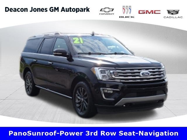 2021 Ford Expedition Limited MAX in Black — front three-quarter view