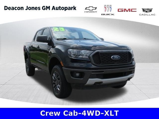 2023 Ford Ranger XLT in Black — front three-quarter view