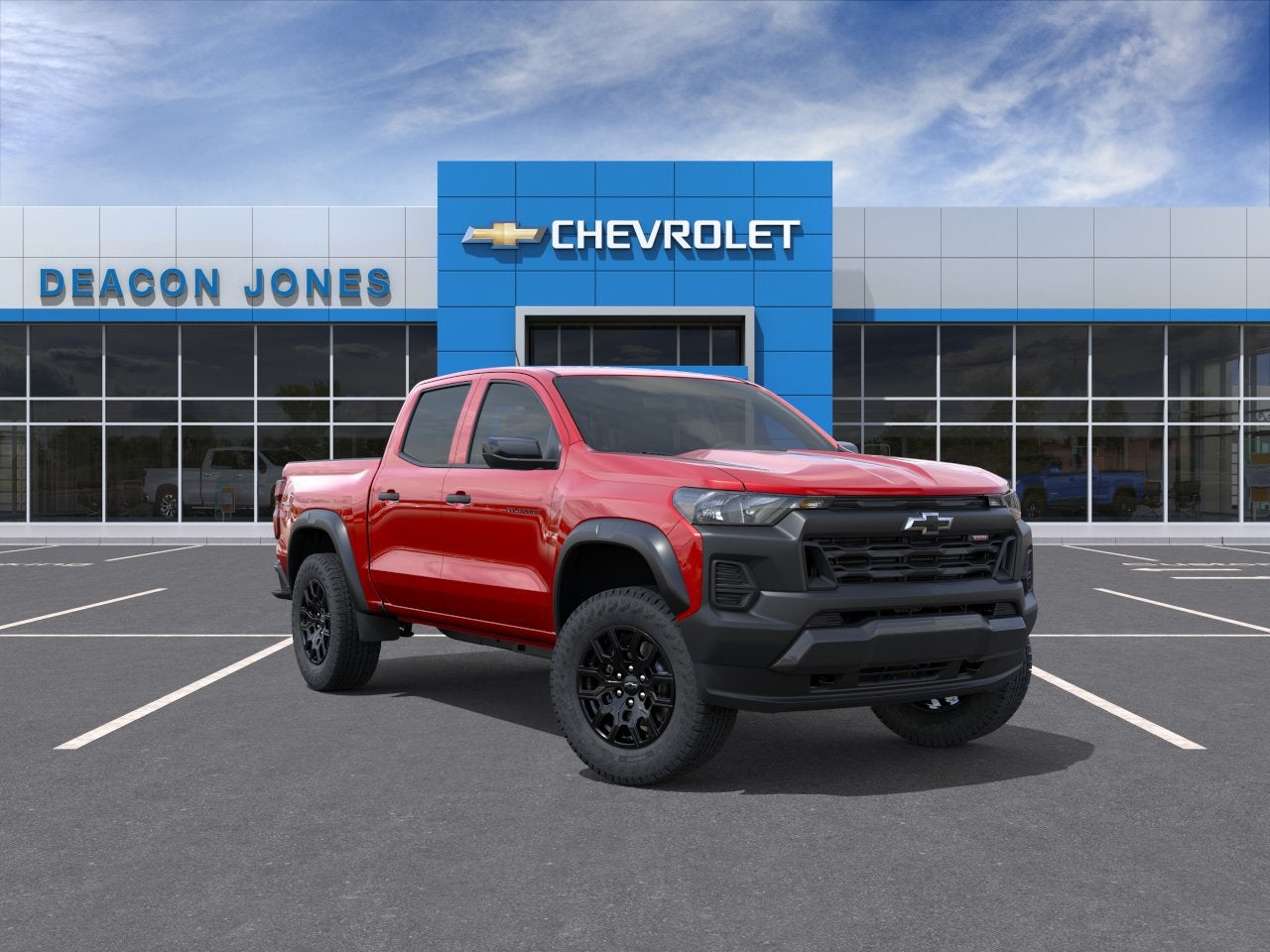 2026 Chevrolet Colorado Trail Boss in Radiant Red Tintcoat — front three-quarter view
