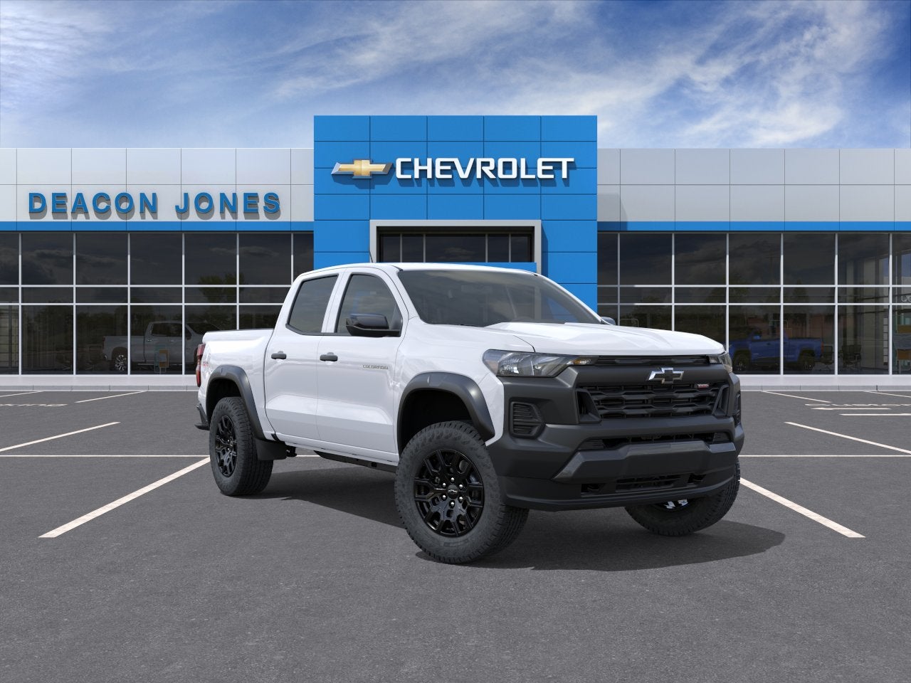 2026 Chevrolet Colorado Trail Boss in Summit White — front three-quarter view