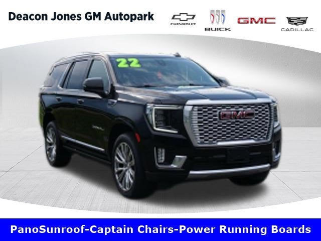 2022 GMC Yukon Denali in Onyx Black — front three-quarter view