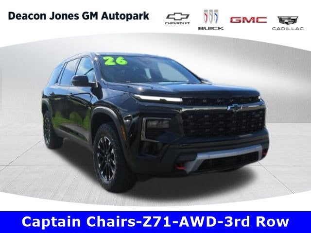 2026 Chevrolet Traverse Z71 in Mosaic Black Metallic — front three-quarter view