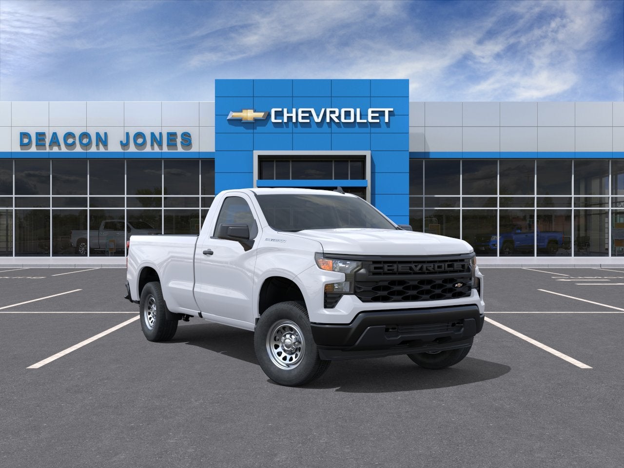 2026 Chevrolet Silverado 1500 WT in Summit White — front three-quarter view