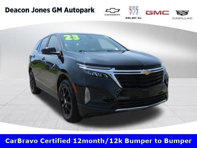 2023 Chevrolet Equinox LT in Mosaic Black Metallic — front three-quarter view